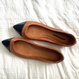 Madewell  the Capped toe skimmer pointed flat